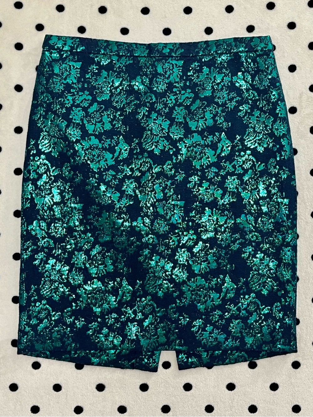 J. Crew Factory Metallic Floral Brocade Pencil Skirt Size 6